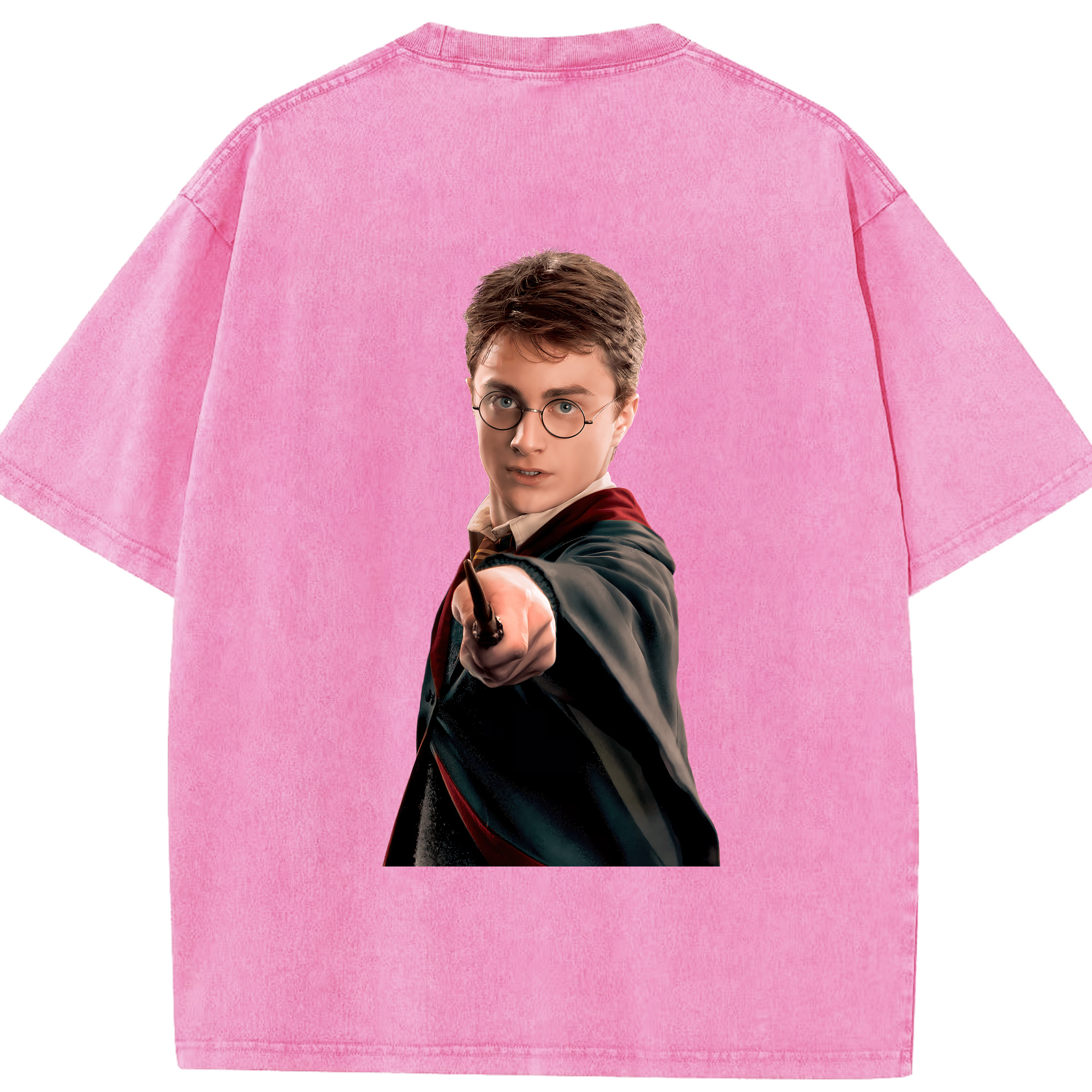 （画像用） Harry Potter ハリー・ポッターシリーズ 綿100% ヴィンテージ風 半袖Tシャツ（背面プリント）